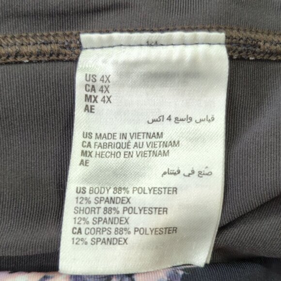 Ideology Women’s Plus Size 4XL Floral Printed Flouncy Skort Activewear Skirt - Picture 5 of 8